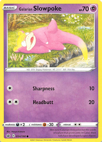 Galarian Slowpoke (054/198) [Épée et bouclier : règne glaçant] 