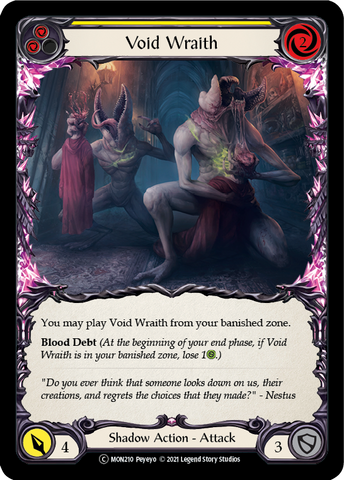 Void Wraith (Yellow) [U-MON210-RF] Unlimited Rainbow Foil