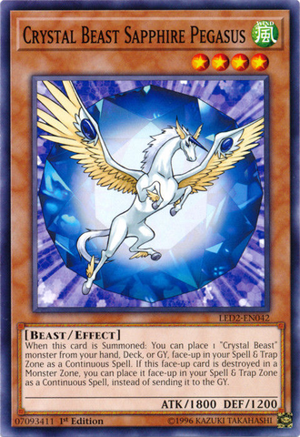 Cristal Bestia Zafiro Pegaso [LED2-EN042] Común 