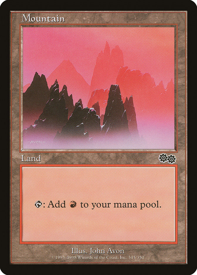 Mountain (#345) [Urza's Saga]