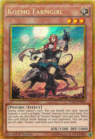 Kozmo Farmgirl [PGL3-EN024] Gold Secret Raro 