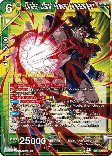 Turles, Dark Power Unleashed (BT15-150) [Saiyan Showdown Prerelease Promos]