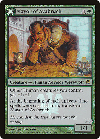 Alcalde de Avabruck // Howlpack Alpha (Prelanzamiento) [Innistrad Prerelease Promos] 