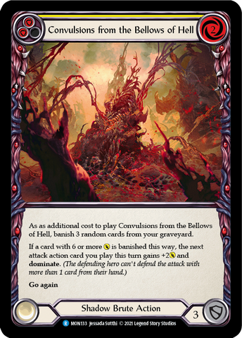 Convulsions from the Bellows of Hell (Yellow) [MON133-RF] 1st Edition Rainbow Foil