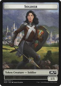 Soldier // Dinosaur Double-Sided Token [Game Night 2019 Tokens]