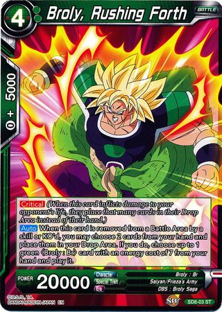 Broly, Rushing Forth (Deck de démarrage - Rising Broly) [SD8-03] 