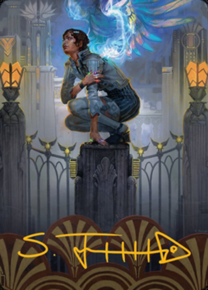 Giada, Font of Hope 2 Art Card (Signature dorée) [Streets of New Capenna Art Series] 