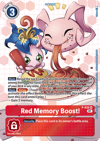 Red Memory Boost! [P-035] (Box Promotion Pack - Next Adventure) [Promotional Cards]