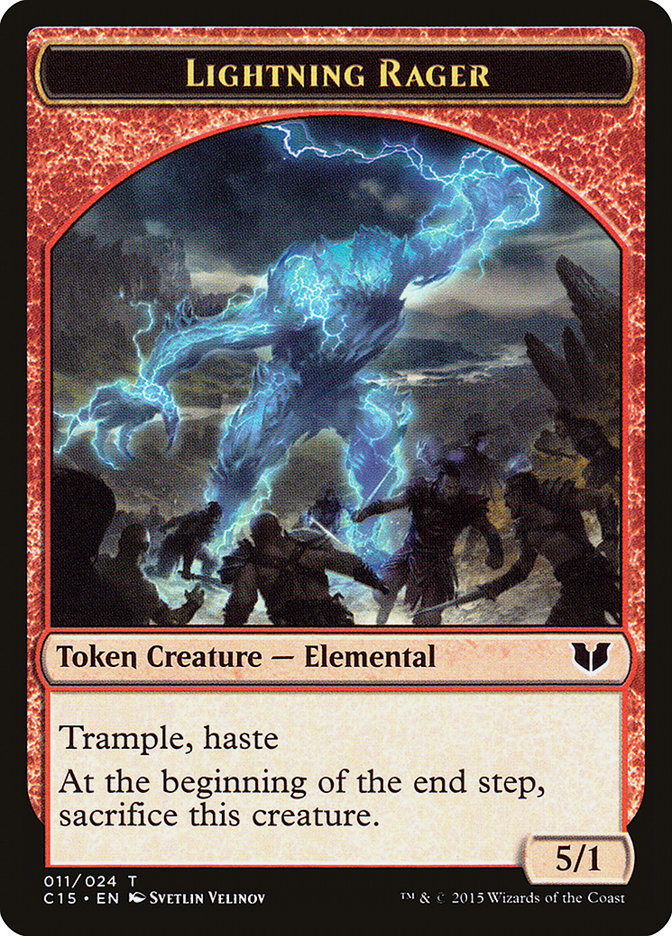 Lightning Rager // Ficha de doble cara Lightning Rager [Tokens de Commander 2015] 