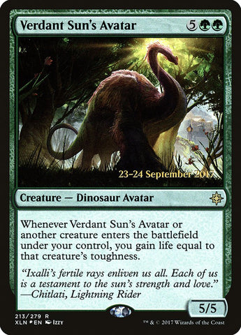 Verdant Sun's Avatar  (Prerelease) [Ixalan Prerelease Promos]