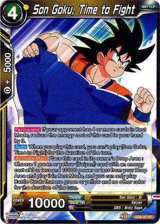 Son Goku, Time to Fight (Starter Deck - Rising Broly) [SD8-07]