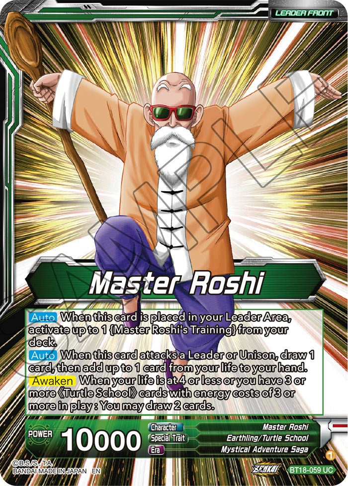 Maître Roshi // Son Goku, Krillin, Yamcha et Maître Roshi, réunis (BT18-059) [Dawn of the Z-Legends Prerelease Promos] 