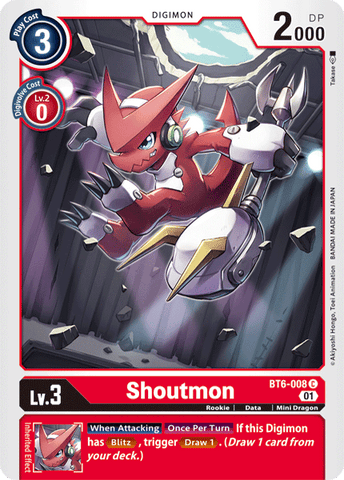 Shoutmon [BT6-008] [Doble diamante] 