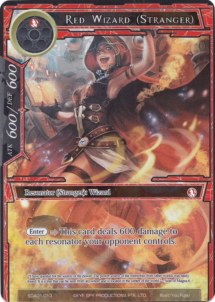 Red Wizard (Stranger) (Full Art) (SDAO1-013) [Alice Origin Starter Deck]