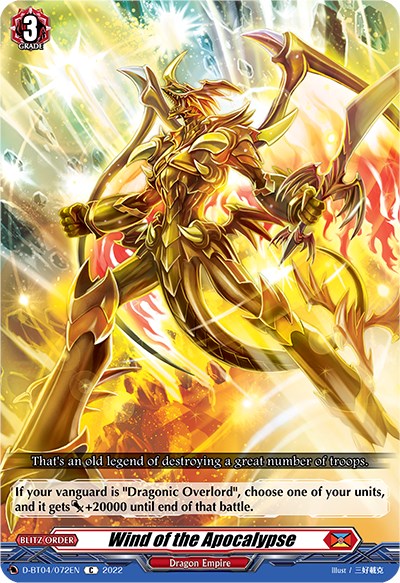 Wind of the Apocalypse (D-BT04/072EN) [Awakening of Chakrabarthi]