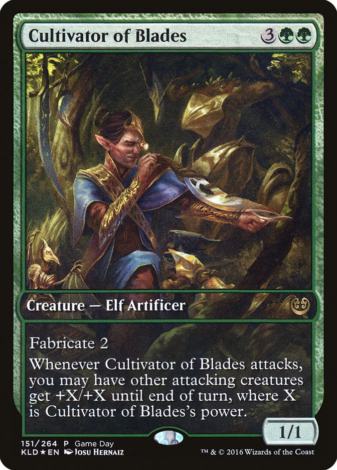 Cultivator of Blades (Game Day) [Promociones de Kaladesh] 