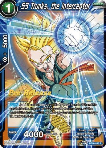 SS Trunks, el Interceptor (BT16-032) [Promociones de Presentación del Reino de los Dioses] 