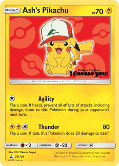 Ash's Pikachu (SM109) [Promotions Soleil et Lune: Black Star] 