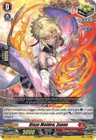 Blaze Maiden, Zonne (D-SD01/011EN) [Yu-yu Kondo: Holy Dragon]