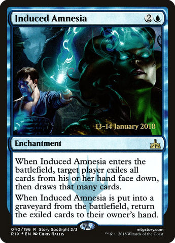 Induced Amnesia (Prerelease) [Rivals of Ixalan Prerelease Promos]