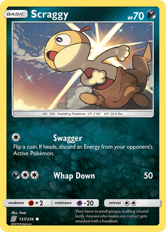 Scraggy (137/236) [Sol y Luna: Mentes unificadas (Error de imprenta brillante) 