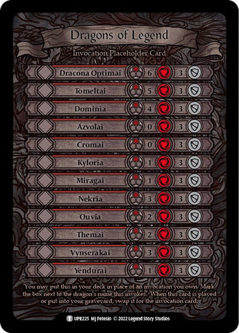 Dragons of Legend Invocation Placeholder Card [UPR225] (Uprising)