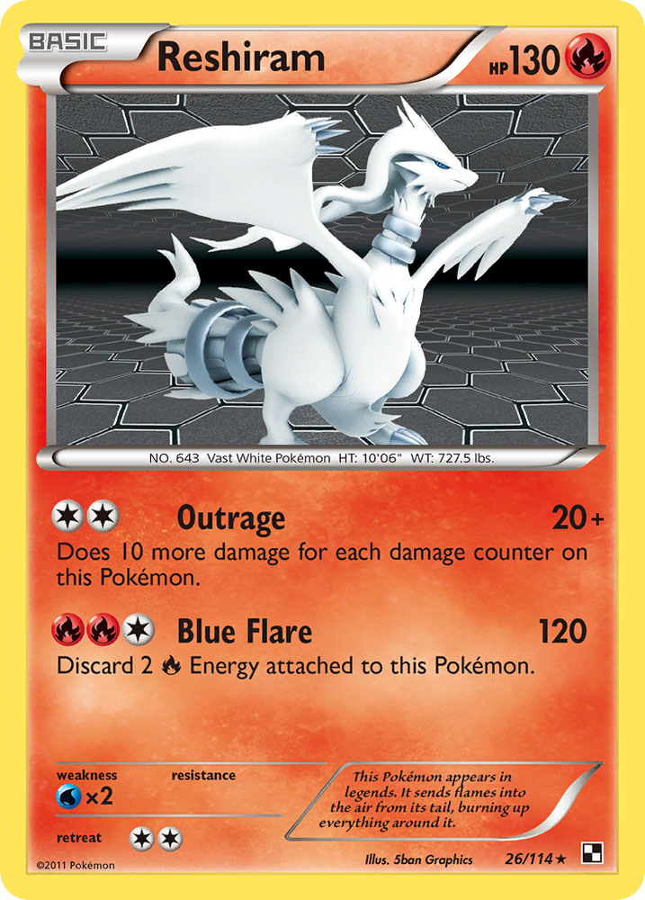 Reshiram (26/114) [Noir et blanc : Ensemble de base] 