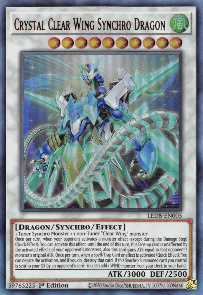 Dragon Synchro aux Ailes Cristallines [LED8-EN005] Ultra Rare 