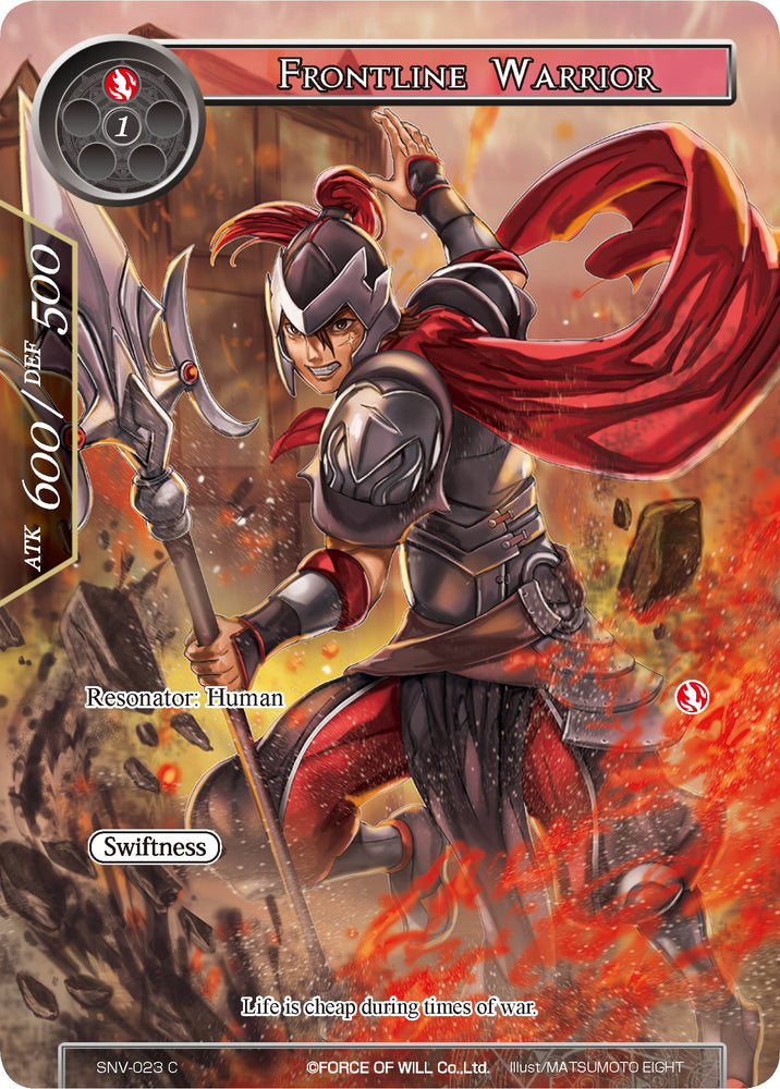 Frontline Warrior (Full Art) (SNV-023) [The Strangers of New Valhalla]