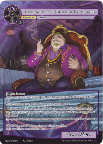 Alpha, Owner of the Underground Fighting Arena (Full Art) (NWE-048 SR) [A New World Emerges]