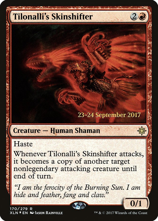 Tilonalli's Skinshifter  (Prerelease) [Ixalan Prerelease Promos]