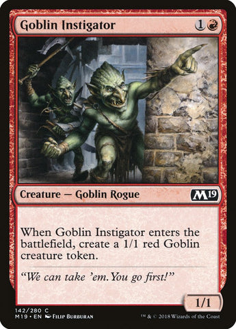 Instigador goblin [Core Set 2019] 