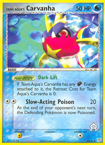 Carvanha del Team Aqua (25/95) [EX: Team Magma vs Team Aqua] 