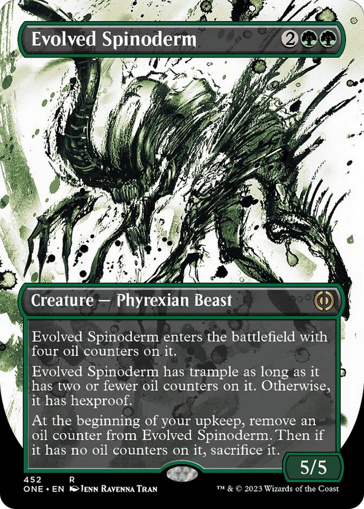 Evolved Spinoderm (Borderless Ichor Step-and-Compleat Foil) [Phyrexia: All Will Be One]