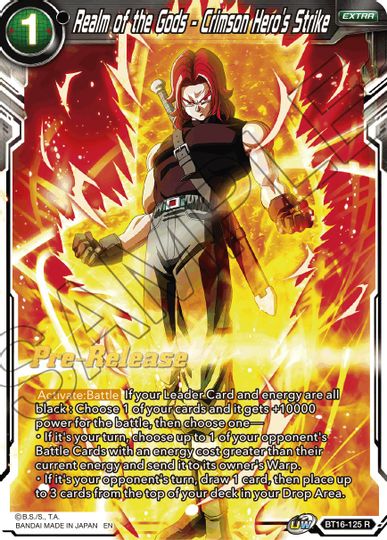 Realm of the Gods - Crimson Hero's Strike (BT16-125) [Promociones de presentación de Realm of the Gods] 