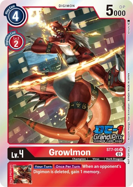 Growlmon [ST7-05] (DC-1 2022 estampado) [Baraja de inicio: promociones de Gallantmon] 