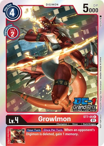 Growlmon [ST7-05] (DC-1 2022 estampado) [Baraja de inicio: promociones de Gallantmon] 