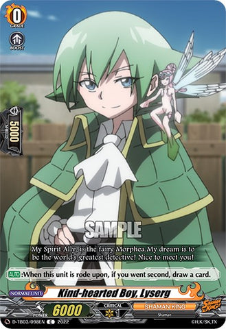 Kind-hearted Boy, Lyserg (D-TB03/098EN) [Shaman King]