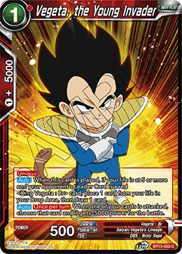 Vegeta, the Young Invader (Common) [BT13-023]