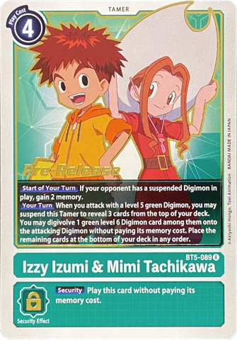 Izzy Izumi y Mimi Tachikawa [BT5-089] [Promociones previas al lanzamiento de Battle of Omni] 