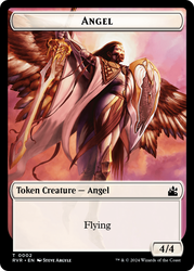 Spirit (0018) // Angel (0002) Double-Sided Token [Ravnica Remastered Tokens]