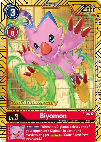 Biyomon [P-002] (2nd Anniversary Card Set) [Promotional Cards]