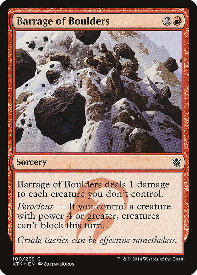 Barrage de rochers [Khans de Tarkir] 