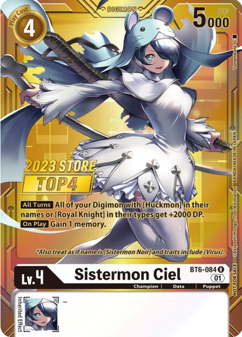 Sistermon Ciel [BT6-084] (2023 Store Top 4) [Double Diamond Promos]