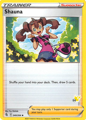 Shauna (240/264) (Pikachu Stamp #24) [Battle Academy 2022]