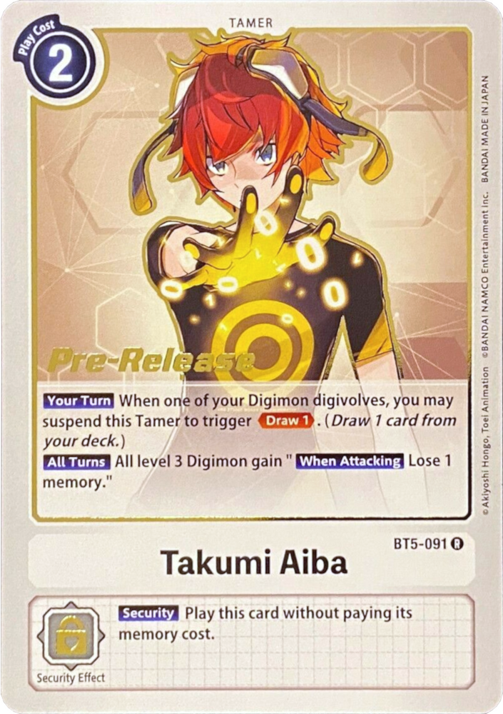 Takumi Aiba [BT5-091] [Promotions de pré-sortie Battle of Omni] 