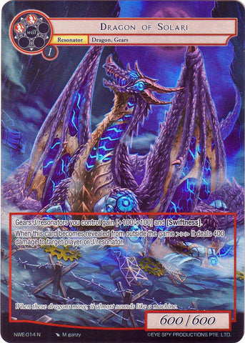 Dragon of Solari (Full Art) (NWE-014 N) [A New World Emerges]