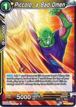 Piccolo, un mal presagio [BT11-098] 