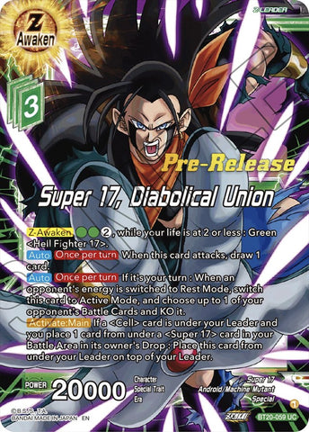 Super 17, Diabolical Union (BT20-059) [Power Absorbed Prerelease Promos]