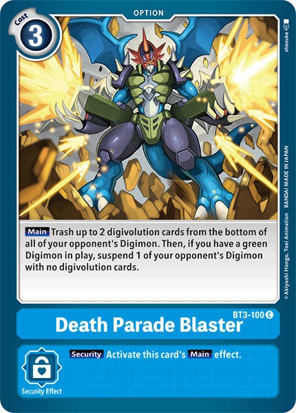 Death Parade Blaster [BT3-100] [Lanzamiento Booster Ver.1.5] 